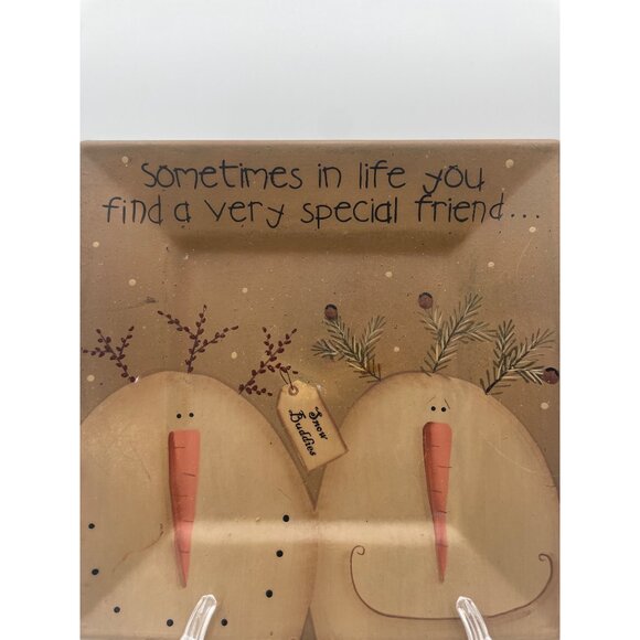 Snow Buddies Decorative Plate By Barbara Lloyd - Picture 3 of 4